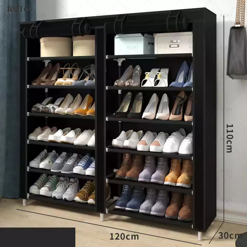 خزانة احذية قماشية درفتين